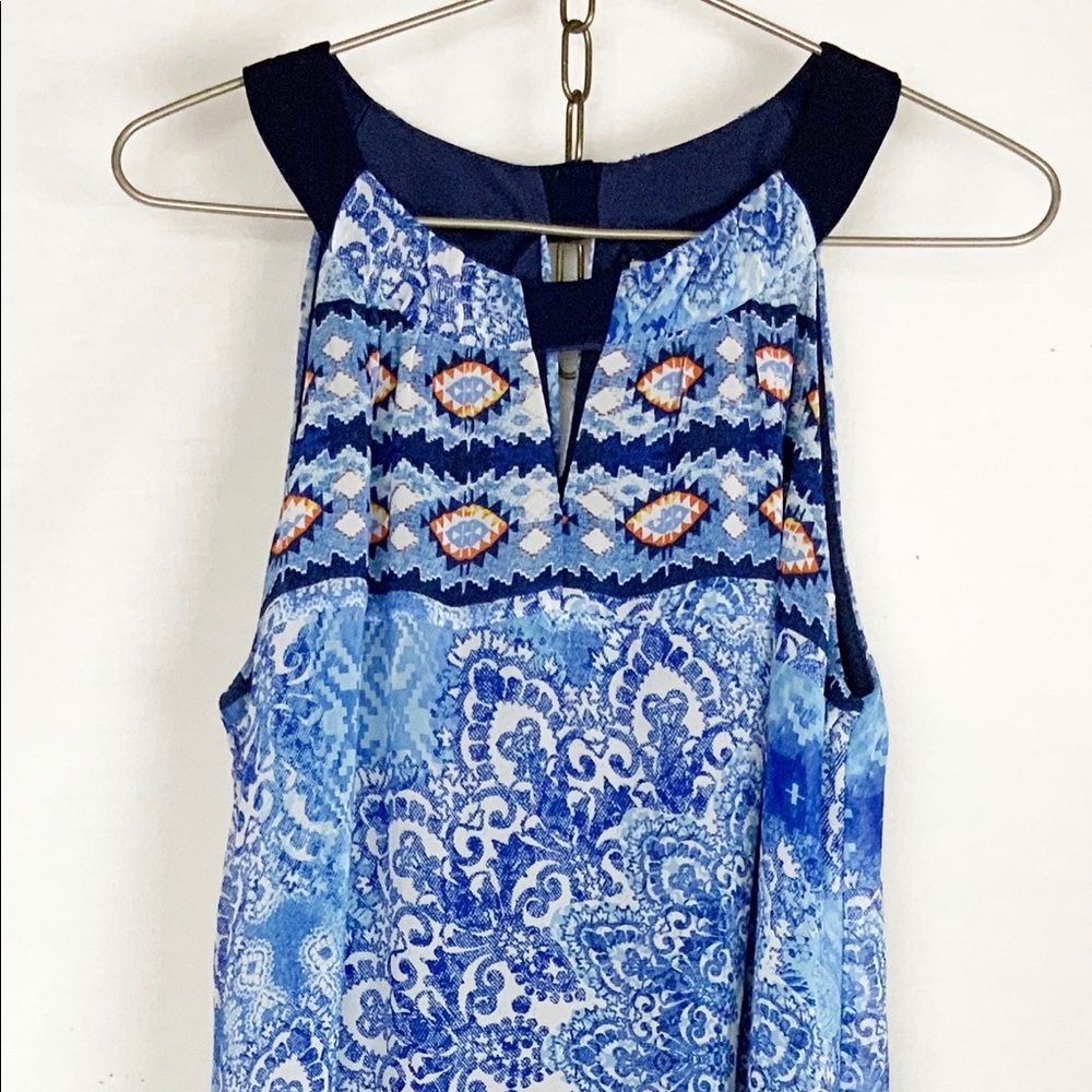 db Established 1962 Blue Paisley Sleeveless Dress